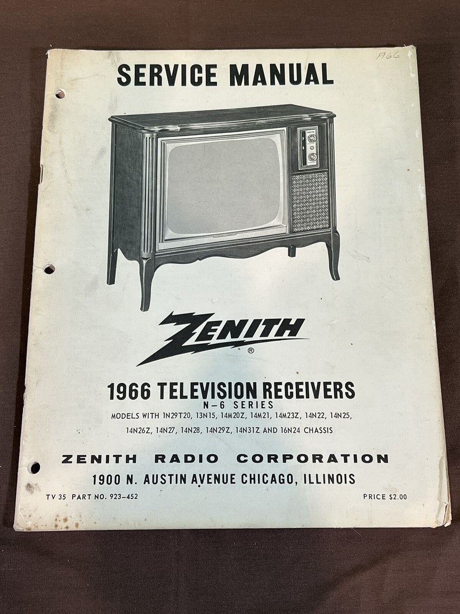 Vintage 1966 ZENITH Television CONSOLE N-6 Series Tube TV Vintage 1966 ZENITH Television CONSOLE N-6 Series Tube TV