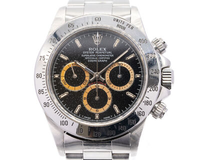 Rolex Daytona 16520 Black Patrizzi Bubble Dial Stainless Steel