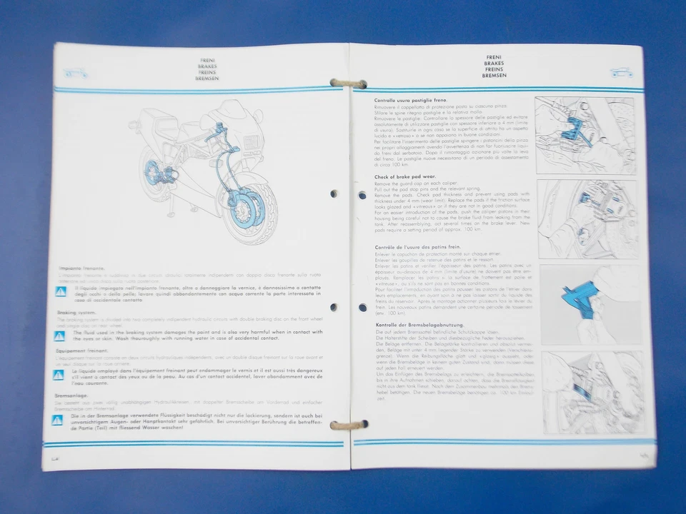 OEM DUCATI DISTRIBUIDOR 750 Montjuich 750 F1 MANUAL DE REPARACIÓN TALLER LIBRO VINTAGE ITALIA Foto 3 de 4