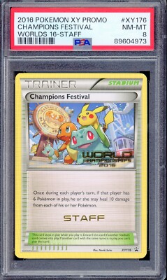 PSA 8 NM-MINT 2016 Champions Festival STAFF XY176 Worlds 16 Promo
