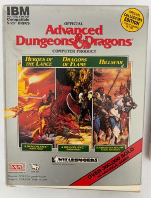 Advanced Dungeons and Dragons Heroes of Lance, Hillsfar more IBM MS DOS 5.25 CiB