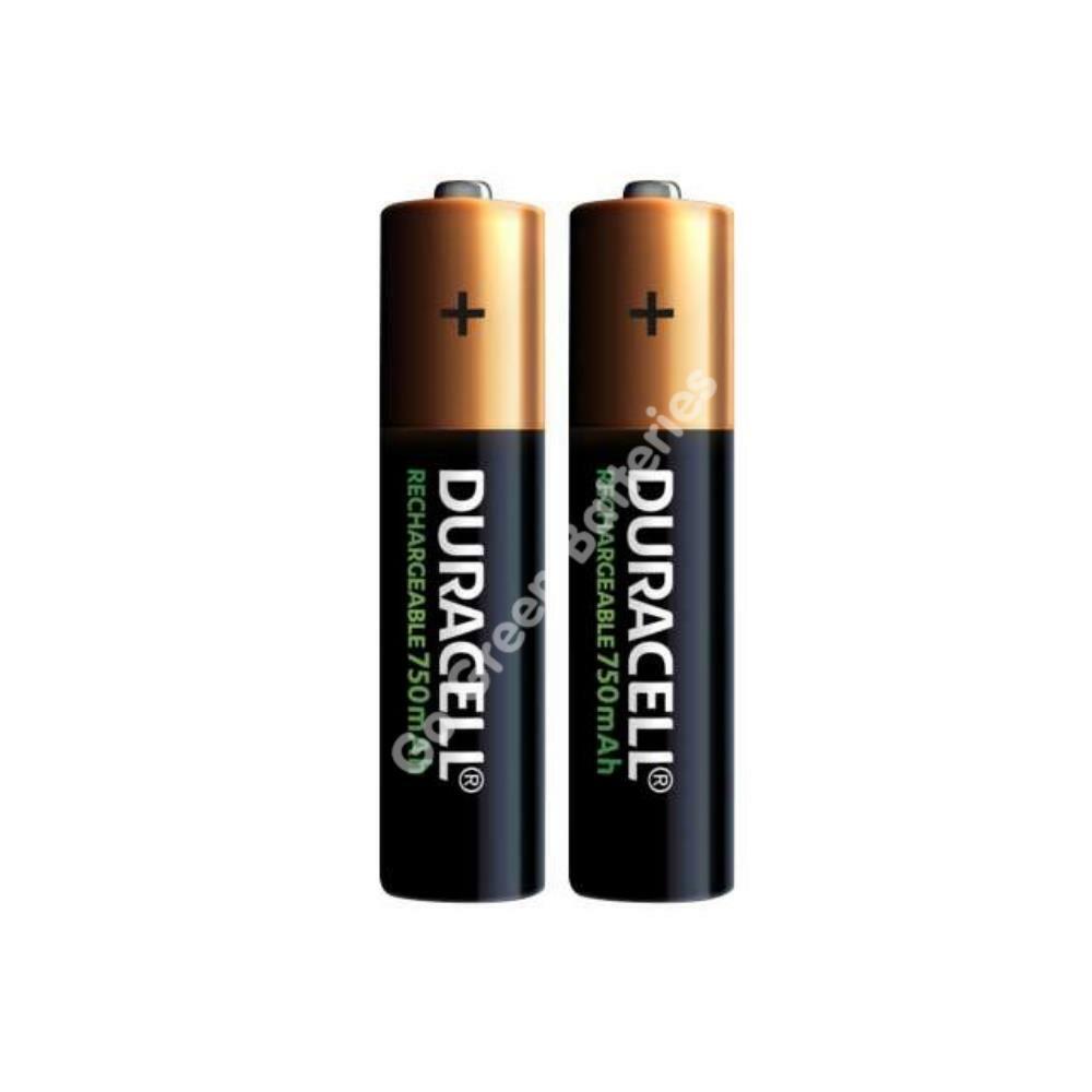 2 x Duracell AAA 750 mAh Rechargeable Batteries NiMH ACCU LR03 HR03