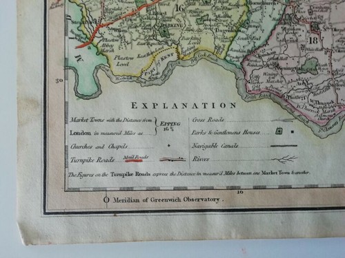 CHARLES SMITH - MAPA DEL CONDADO DE ESSEX - 2ª EDICIÓN CORREGIDA 1808 - CON ESTUCHE - Imagen 5 de 12