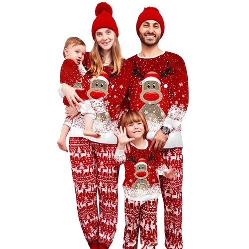 Christmas Family Pajamas Matching PJs Set Holiday Sleepwear Xmas Jammies - Picture 1 of 7