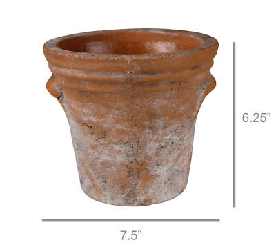 Brown Terracotta ''Firenze'' Planter Pot for Plants and Home Decor
