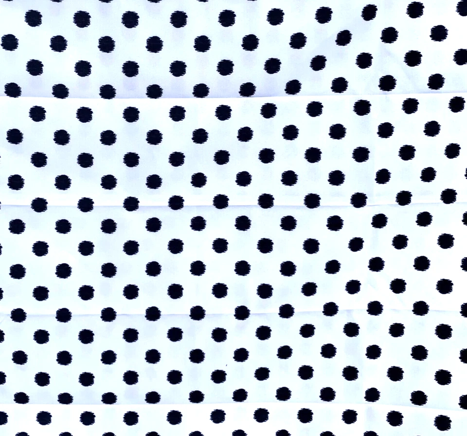 Lunares negros sobre tela blanca 3 yardas lona poliéster interior exterior Foto 3 de 4