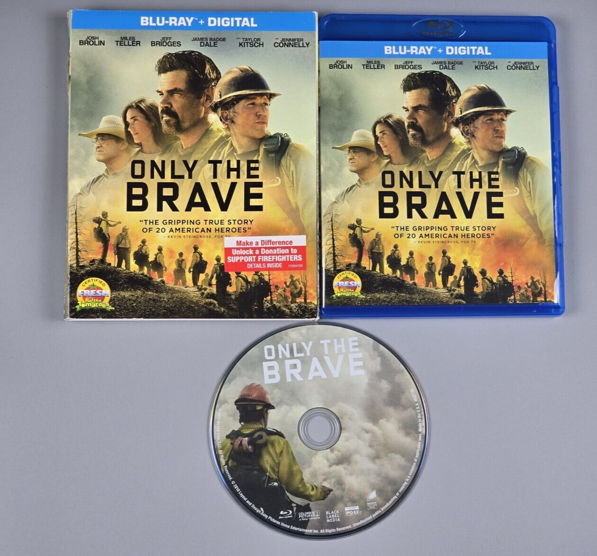 Only the Brave 2017 Blu Ray with rare slipcover USA import