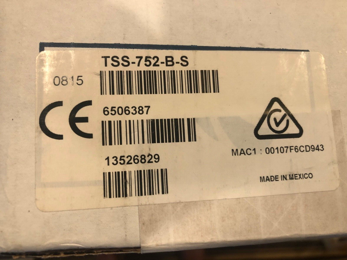 Pannello Touch Screen Crestron TSW-752-B-S 7" Colore Nero Liscio - Usato Funzionante