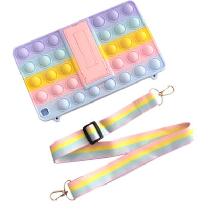Pop Case für Samsung Galaxy Tab A7 (2020) 10.4, Handschmeichler Bubble It Cover Rainbow