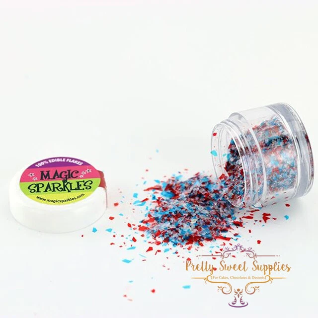 SUPERHERO BLUE Edible Glitter 2g - Magic Sparkles for Cakes Cupcakes Desserts - Image 2 of 4