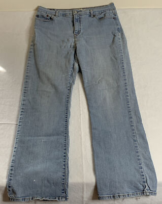 Womens Levis 512 Perfectly Slimming Boot Cut Stretch Blue Jeans Size 16 Medium