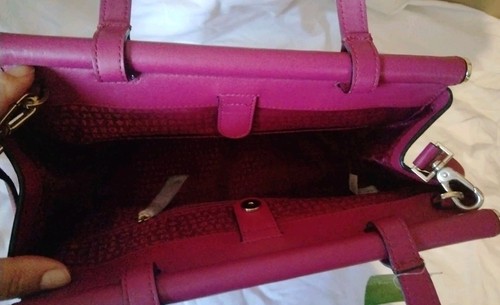 KATE SPADE SMALL CHERISE SATCHEL ROYAL PLACE RED PLUM LEATHER PURSE BAG NWT - Picture 8 of 13