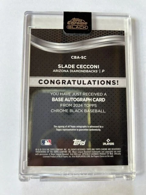 2024 Topps Chrome Black Slade Cecconi #CBA-SC Base Auto - Image 2 of 2