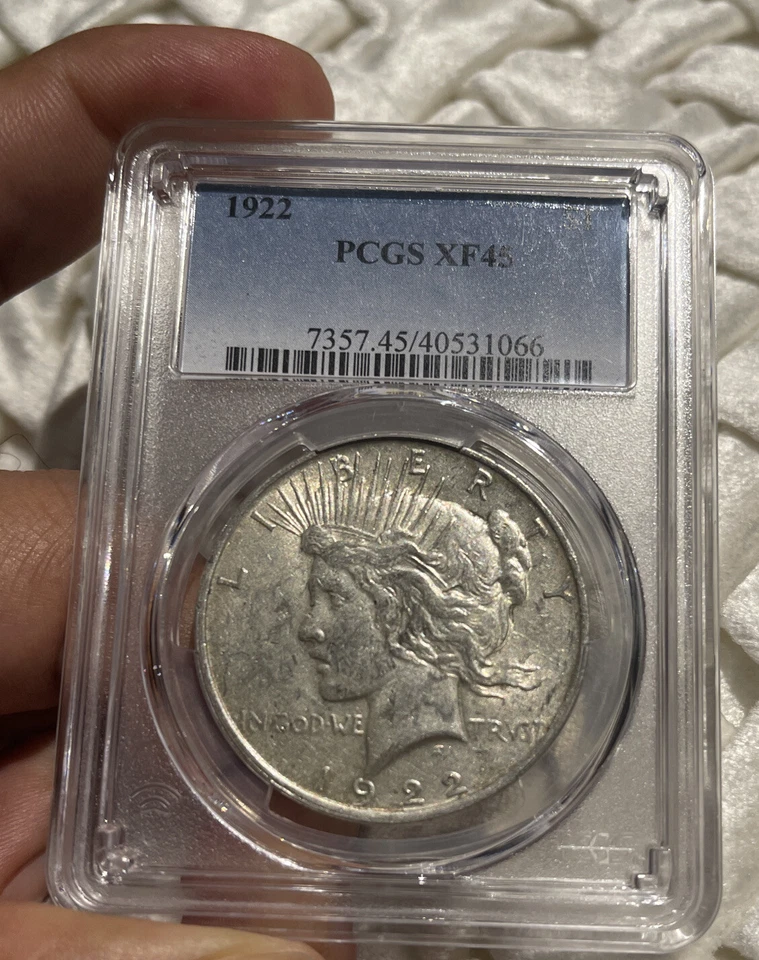 1922 - P Peace Silver Dollar - PCGS XF45 Genuine Nice Add To Your Collection !! - Image 2 of 4