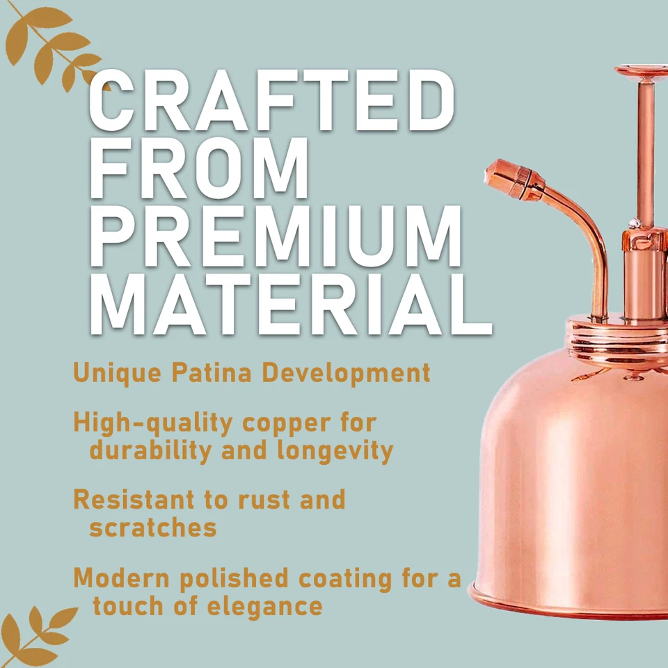 Copper Plant Mister: botella de spray de niebla fina para plantas de interior tropicales Foto 3 de 4