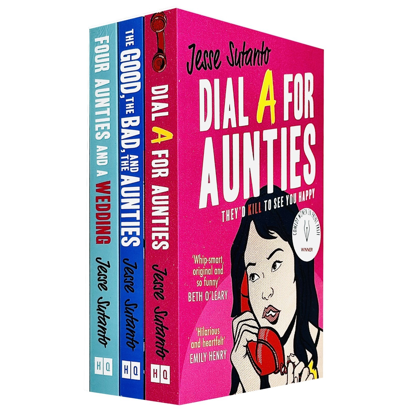 Aunties Series 3 Books Collection Set by Jesse Sutanto Dial A For Aunties, Four