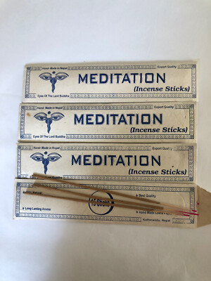 4 Tibetan Hand Rolled MEDITATION BUDDHA INCENSE STICK Natural Yoga NEPAL 15p PCK