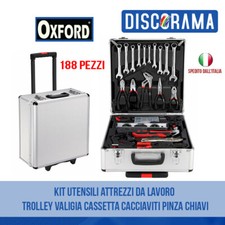 Kit Utensili Attrezzi da Lavoro Trolley Valigia Cassetta Cacciaviti Pinza Chiavi - Miniatura 1