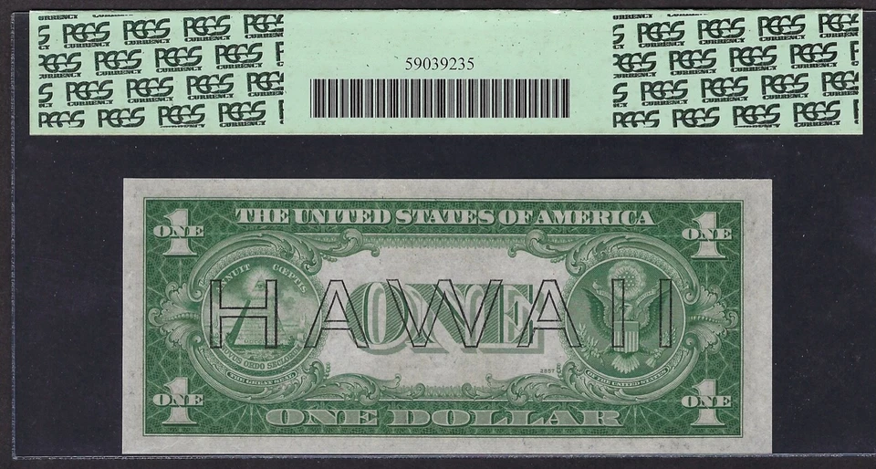 🇺🇸 1935A $1 "HAWAII" ♚♚ L----C BLOCK ♚♚ PCGS GEM NEW 65 PPQ HARD TO FIND! - Image 2 of 2