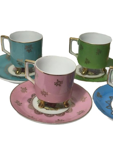 Charles Sadek Import Co. 5 Teacups & Saucers Set In Array Of Colors - Picture 5 of 15