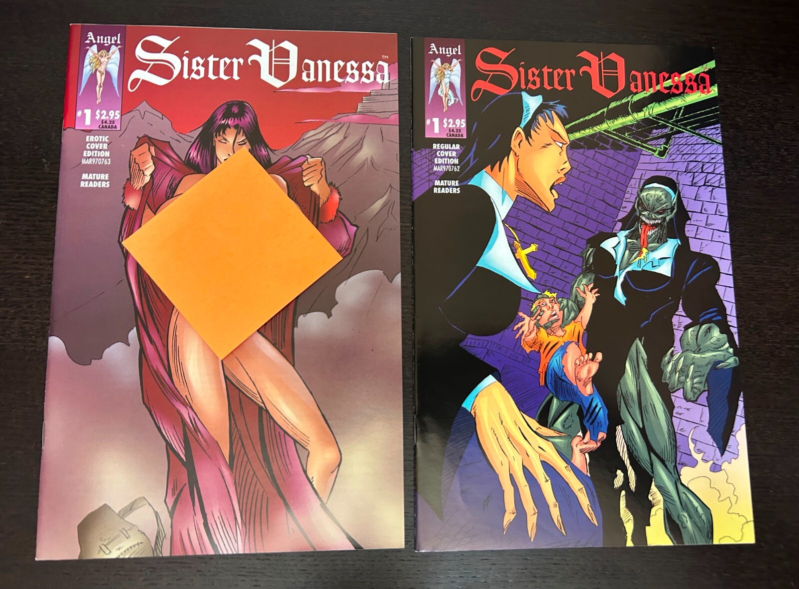 SISTER VANESSA #1 (Angel Comics 1997) -- #1 + Risque Variant Set -- GGA