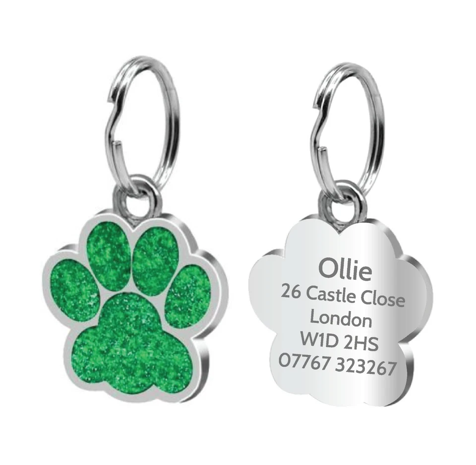 Dog Tag Engraved Personalised Pet Tags Name Disc ID Cat Tags Animal Cat Collar - Image 2 of 4