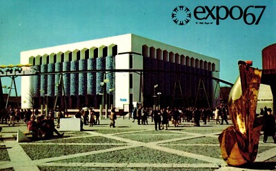 Postcard Iran building expo 67 Montreal Quebec Canada
