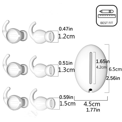 3 Pairs Noise Isolation Silicone Ear Hooks Covers Anti-Slip For AirPods - Picture 7 of 9