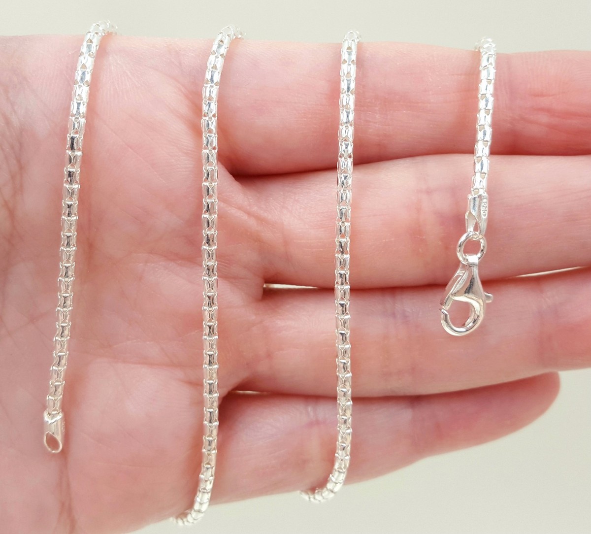 Silberkette Herren 925 8,75 , Italien Sterling 925 Silber Armband Fußkette, Seil Kette Sterlingsilber Halskette Gedreht