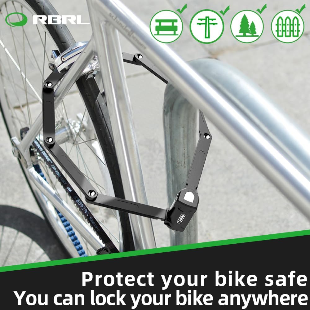 Bike Lock 3.6Ft Folding Bike Lock, Hardened Steel 8Mm Bike Lock Heavy Duty anti 