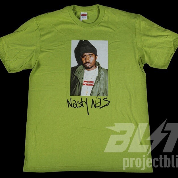 FW17 SUPREME NAS TEE LIME GREEN L LARGE 2017 | eBay