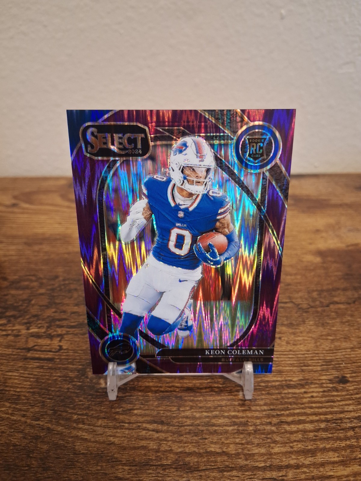 2024 Panini Select - Club Level Keon Coleman #280 Purple Shock Prizm /360 (RC)