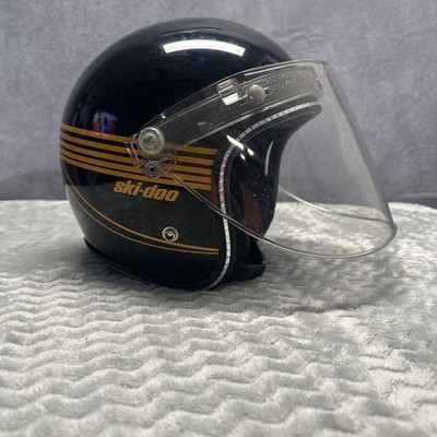 Vintage 1984 Ski-Doo Snowmobile Helmet Mask Retro Stripes Man Cave Display SHCA