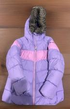 Columbia Girls Puffer Jacket Medium; Purple; Hooded; Full Zip