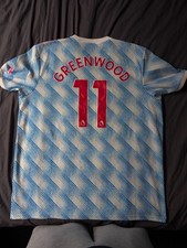 Manchester United 2021/22 Authentic Away Jersey - #11 Mason Greenwood Mens 2XL
