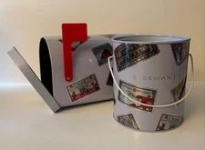 Special Delivery Beekman Farm Set Tin Mailbox and Milk Bucket 1802