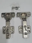 Pair of DTC Full Overlay CABINET HINGES w/Plates, 95 deg, Self Close, H48