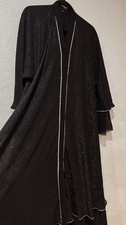 Black abaya with beautiful sliver stones Muslim Dress