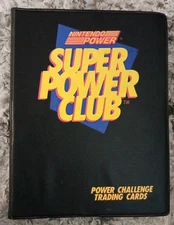 Vintage NINTENDO Super Power Club Challenge Trading Cards Binder Album