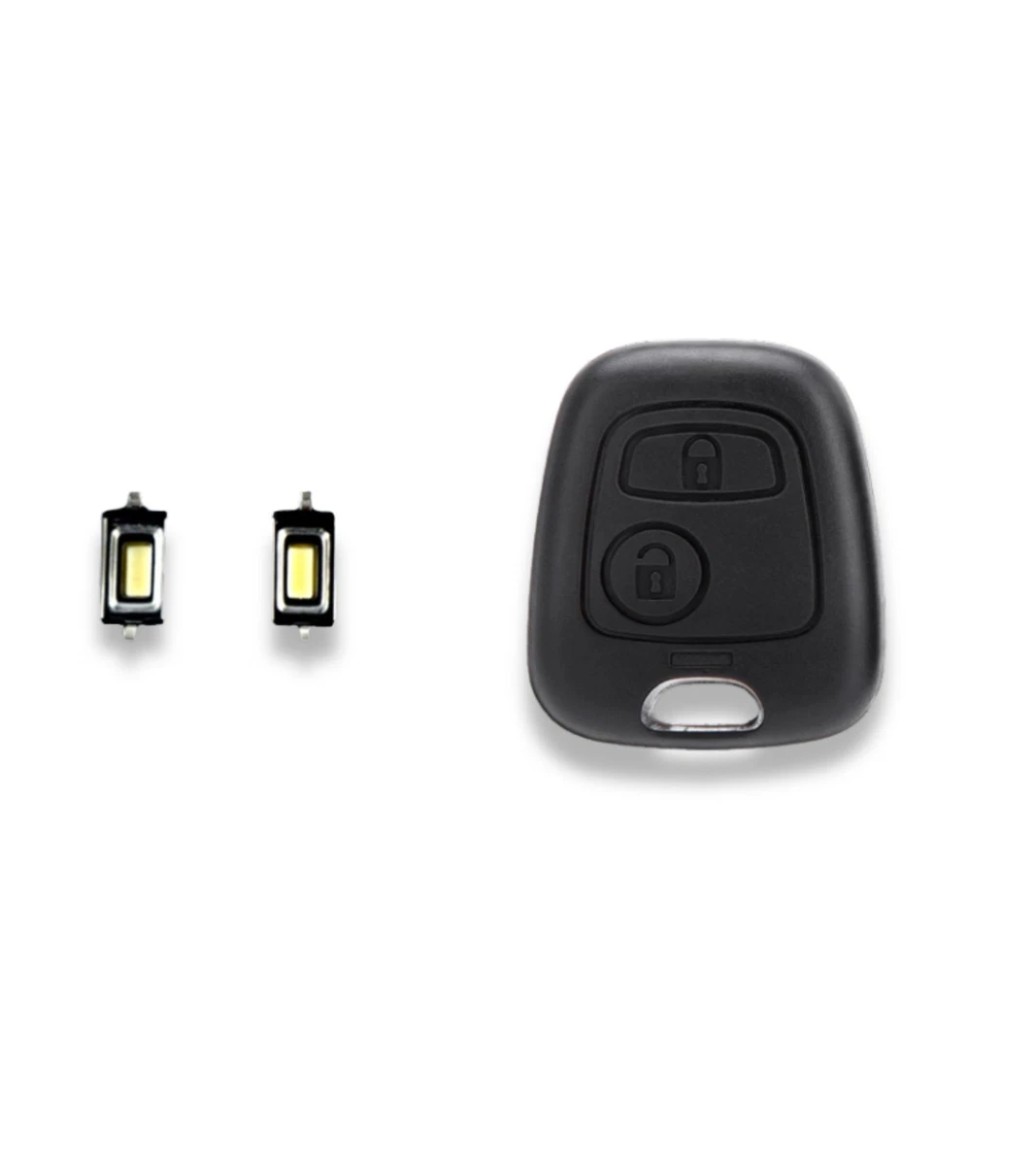 2T Chiave Di Ricambio Telecomando Scocca Per Toyota Aygo 2x PULSANTE Batteria - Foto 14