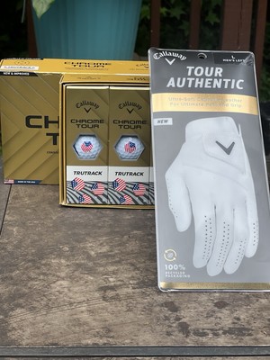 Callaway Chrome Tour Tru Track Golf Balls White/Blue/Red, 12-Pack