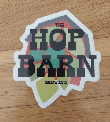The Hop Barn brewery sticker (New York beer collectible)