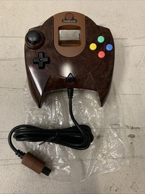 *OPEN BOX* Sega Dreamcast Brown Wood Grain Controller Dream Point Bank