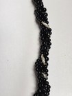 5 Strand Black Onyx Freshwater Pearl 14k Bead Necklace 30" — photo 6