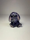 Fenton Glass Sitting Floppy - Ear Rabbit Hand Painted and Signed by Artist