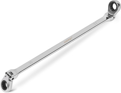 DISEN 10-11Mm Extra Long Flex Head Ratcheting Wrench Set, Double Box End Long Re