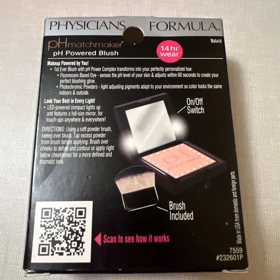 Physicians Formula pH Matchmaker pH Powdered Blush Natural 7559 Lighted Compact - Image 2 of 2