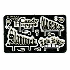 The Model Car Garage MCG-2083 Low Rider Window Plaques for 1/24-1/25 scale kits
