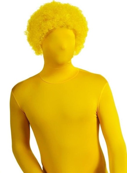 2Nd Skin Deluxe Gelbe Afro-KostüM PerüCke FüR Erwachsene EinheitsgrößE-image