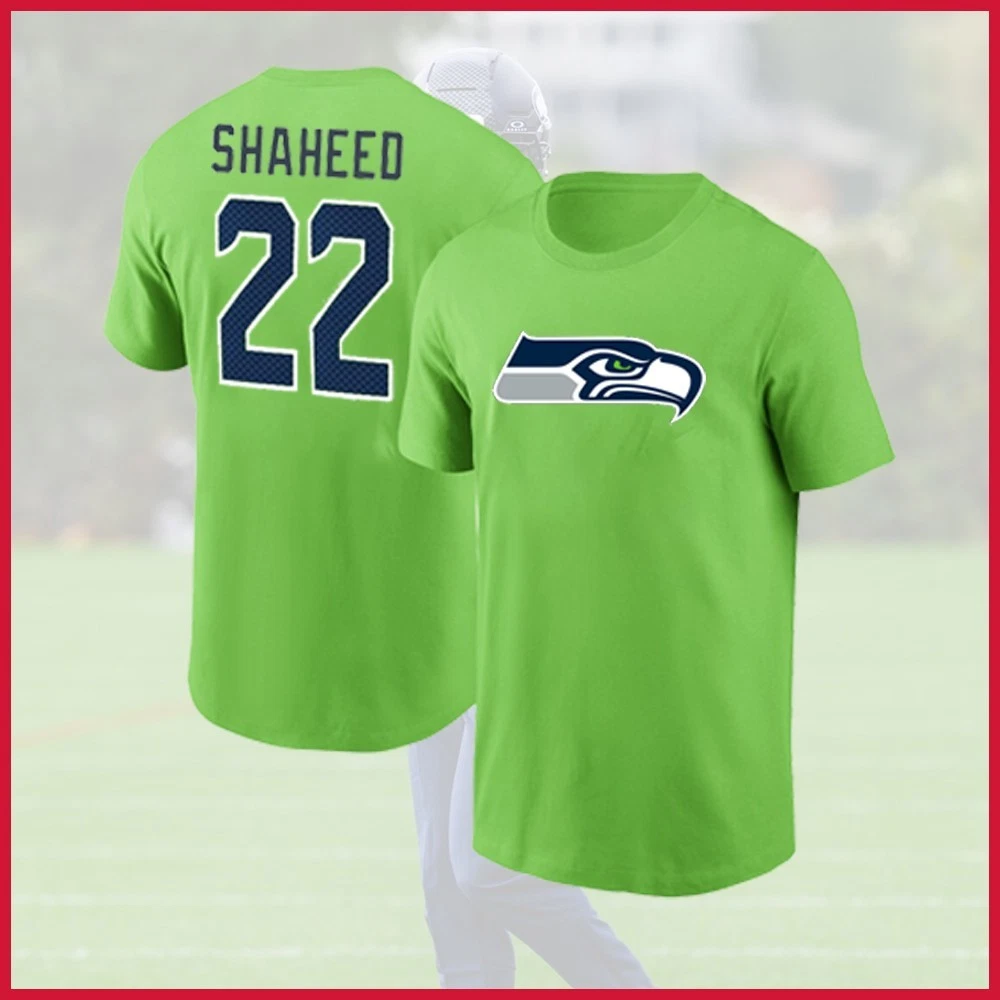 Rashid Shaheed #22 Seattle Seahawks 3D T-Shirt, football Player Name & Number, Fan Apparel